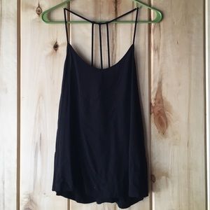 No Boundaries Strappy Black Tank
